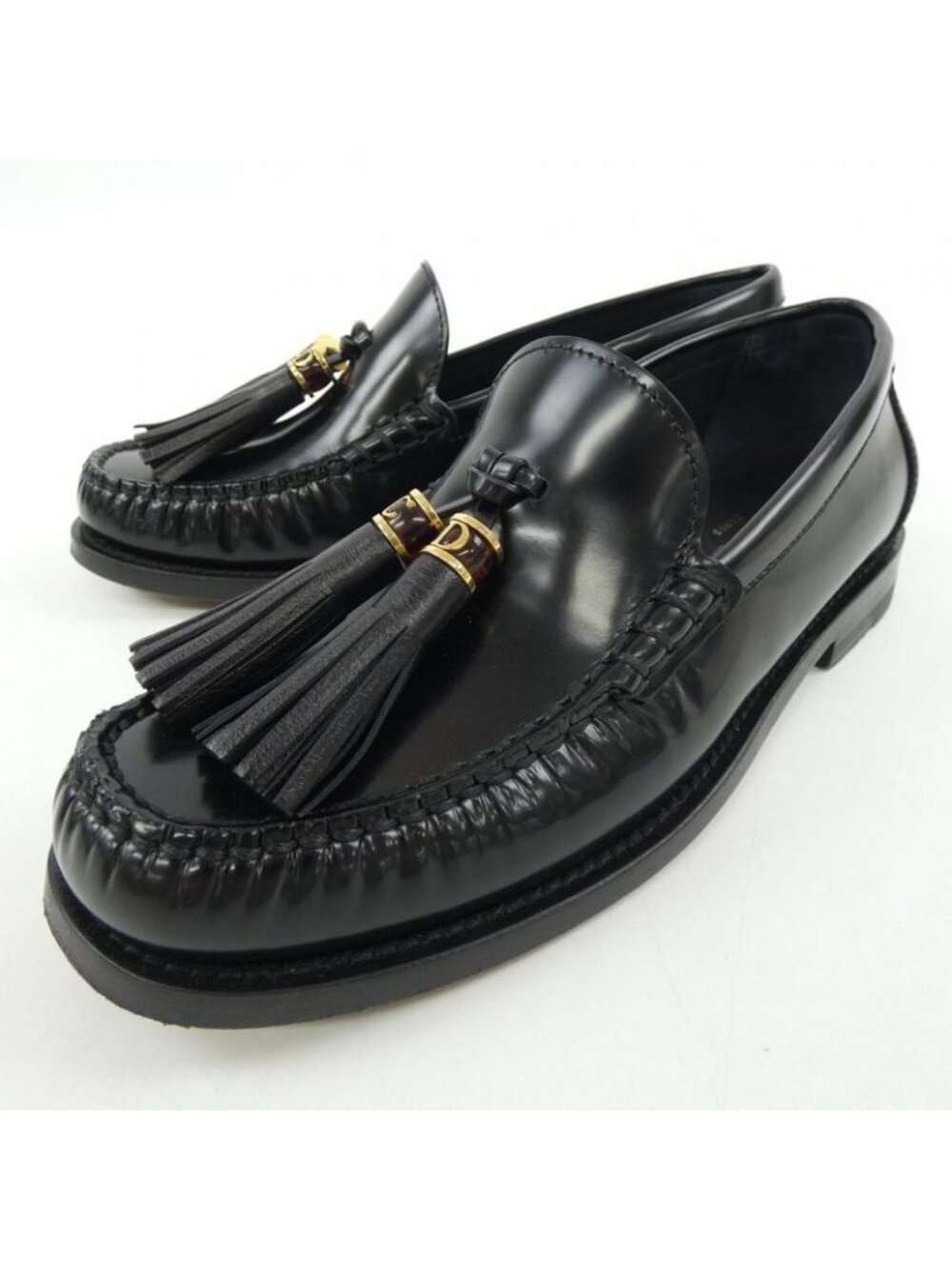 Dior D-academy Loafers Gold Tone Metal Tassel Shoes - Picture 3 of 6